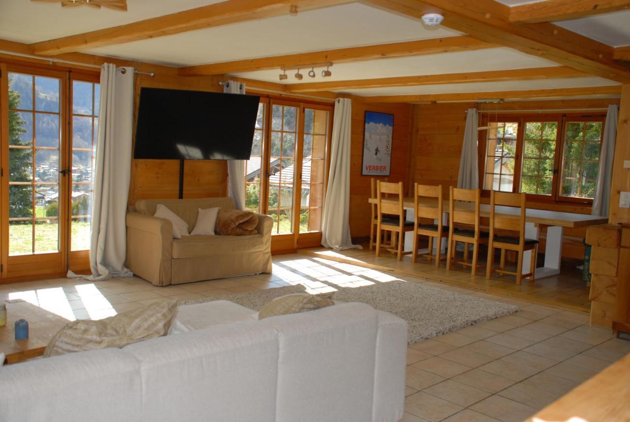 Chalet Edelweiss - Verbier, Mountain Views, Jacuzzi! Volleges Eksteriør billede